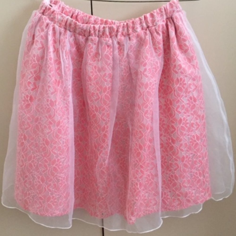 ✨Host Pick✨ L'EST ROSE Floral Pink Mini Skirt Size M - Picture 1 of 2